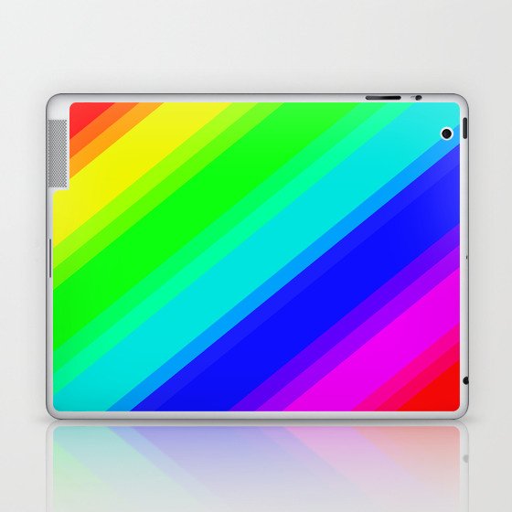 Brightly Coloured Stripes Laptop & iPad Skin