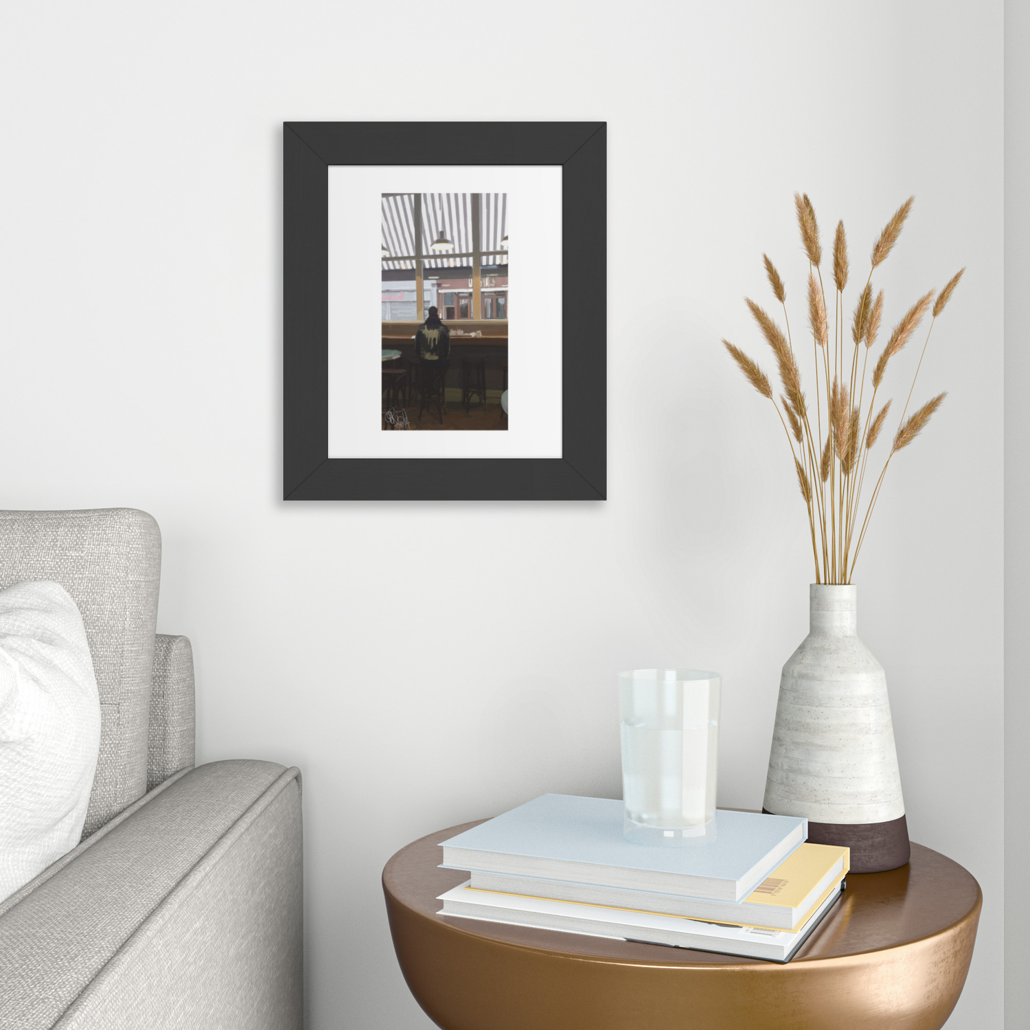 Coffee at Fallon and Byrne, Dublin Framed Art Print by Declan ...