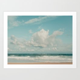 Clouds Over Zuma Beach, California Nature, Landscape Photography Art Print