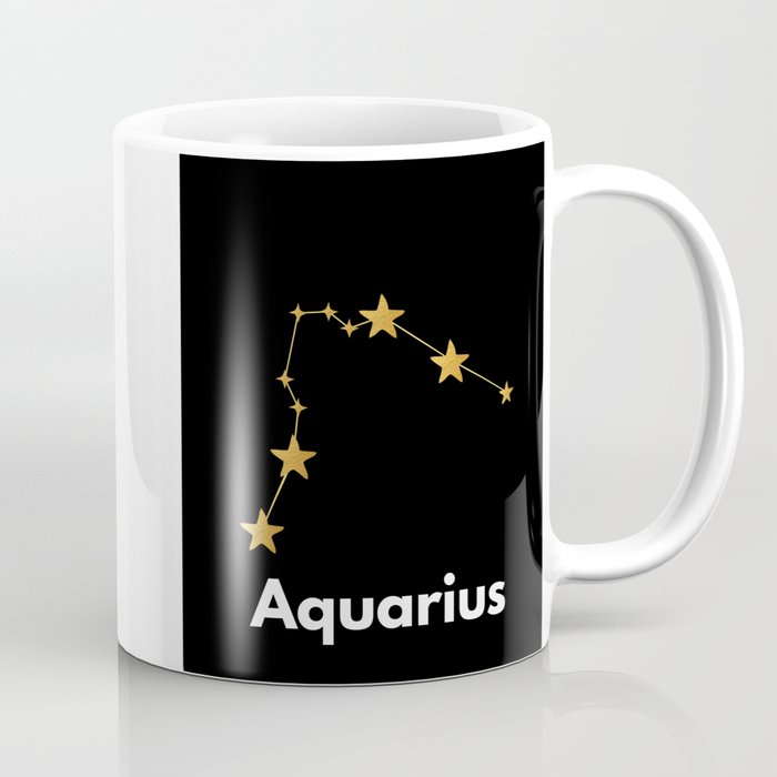 Aquarius, Aquarius Zodiac, Black Coffee Mug