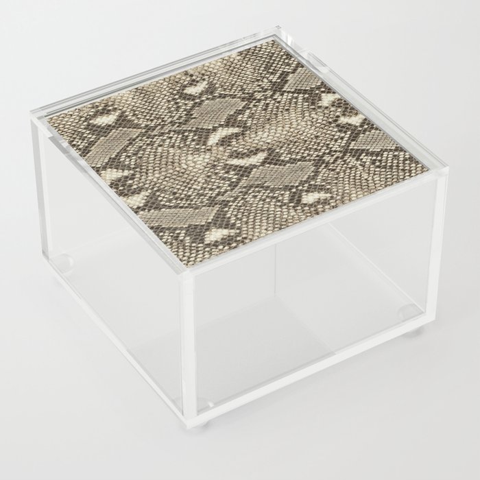 Exotic Snakeskin Print Acrylic Box