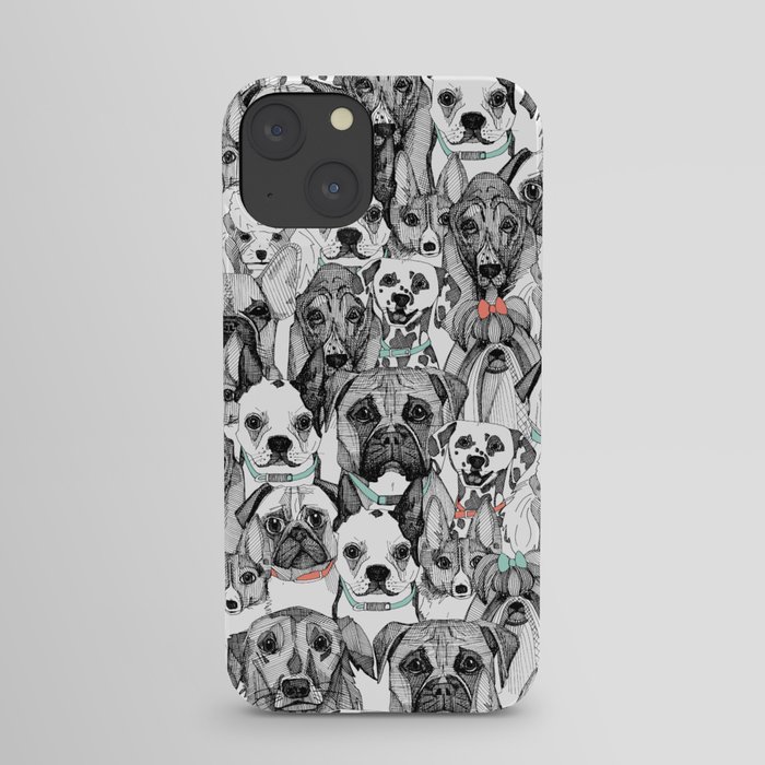 just dogs coral mint iPhone Case