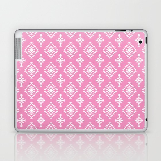 Pink and White Native American Tribal Pattern Laptop & iPad Skin