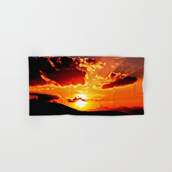Cloudy sundown Hand & Bath Towel