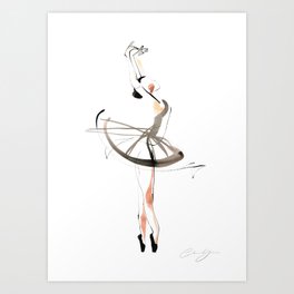 Ballet Dance Drawing Art Print