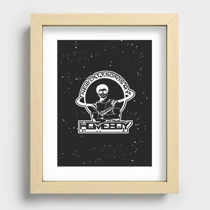 Neil Degrasse Tyson is my Homeboy Recessed Framed Print