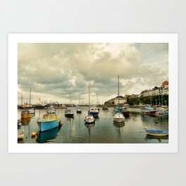 Brixham harbor  Art Print | Landscape, Photo, Nature, Digital 