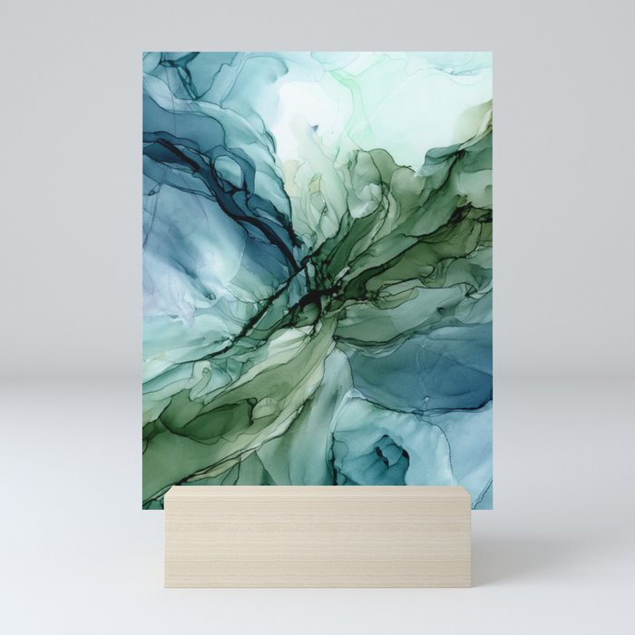 Nature Landscape Inspired Abstract Flow Painting 1 Mini Art Print
