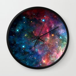 Cosmic Connection, Galaxy, Space, Nebula, Stars, Planet, Universe, Wall Clock