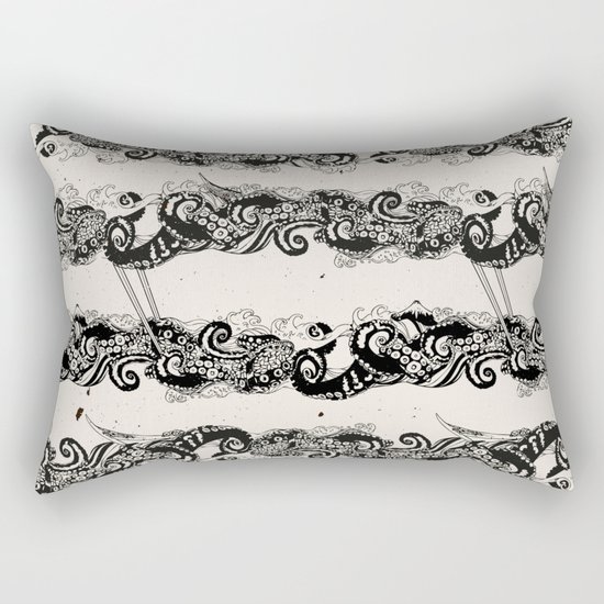 Ocean Sushi Stripe Rectangular Pillow