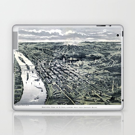 Saint Paul-Minnesota-1893 vintage pictorial map Laptop & iPad Skin
