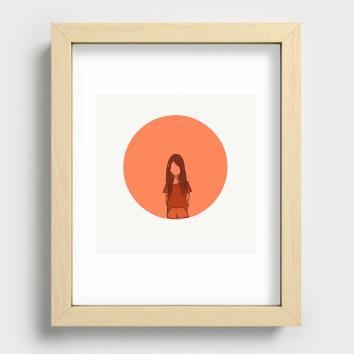 Mysterious Girl Recessed Framed Print