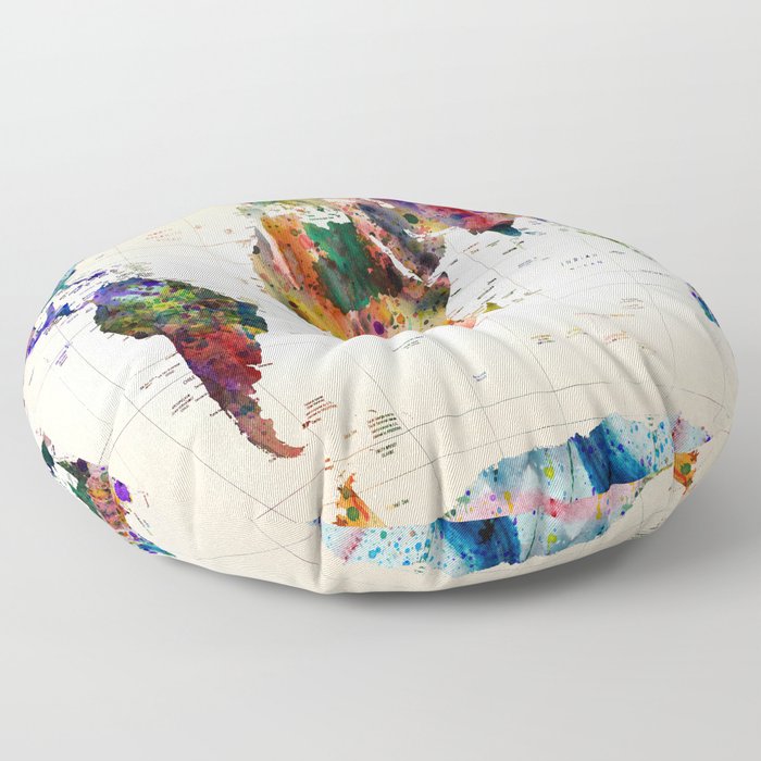 map Floor Pillow