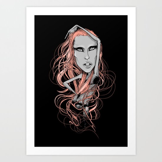 HER HAIR Art Print