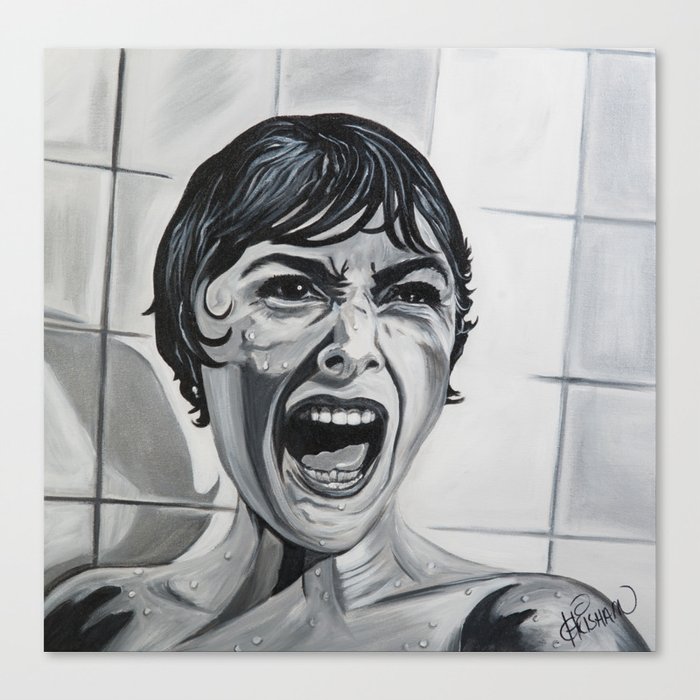 Psycho shower scene scream Canvas Print by hgrisham Society6