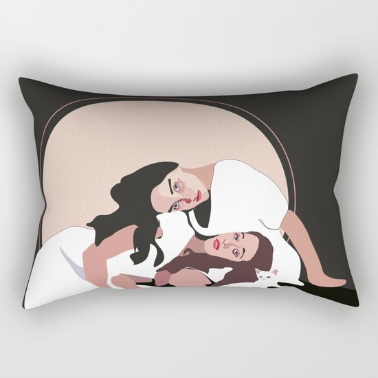 Pink Friends Rectangular Pillow