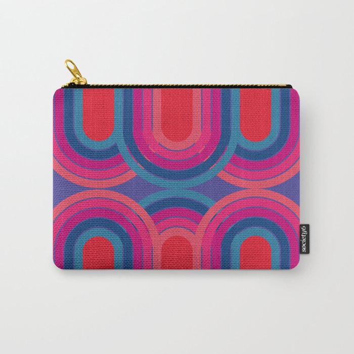 70's purple lines Carry-All Pouch
