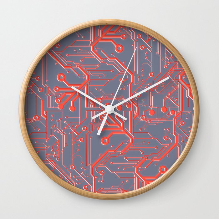 1982 Red Wall Clock