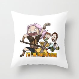 I’m the Mayor Now! Throw Pillow