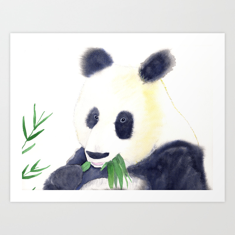 BAMBOO & GIANT PANDAS EATING Wall Art Sticker Mural Decal in 3 x sizes