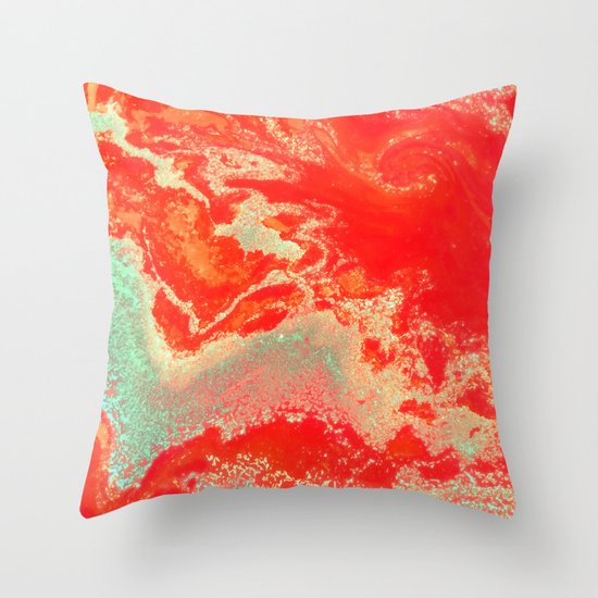 Sea Green + Coral #society6 #decor #buyart Throw Pillow by 83 Oranges Society6