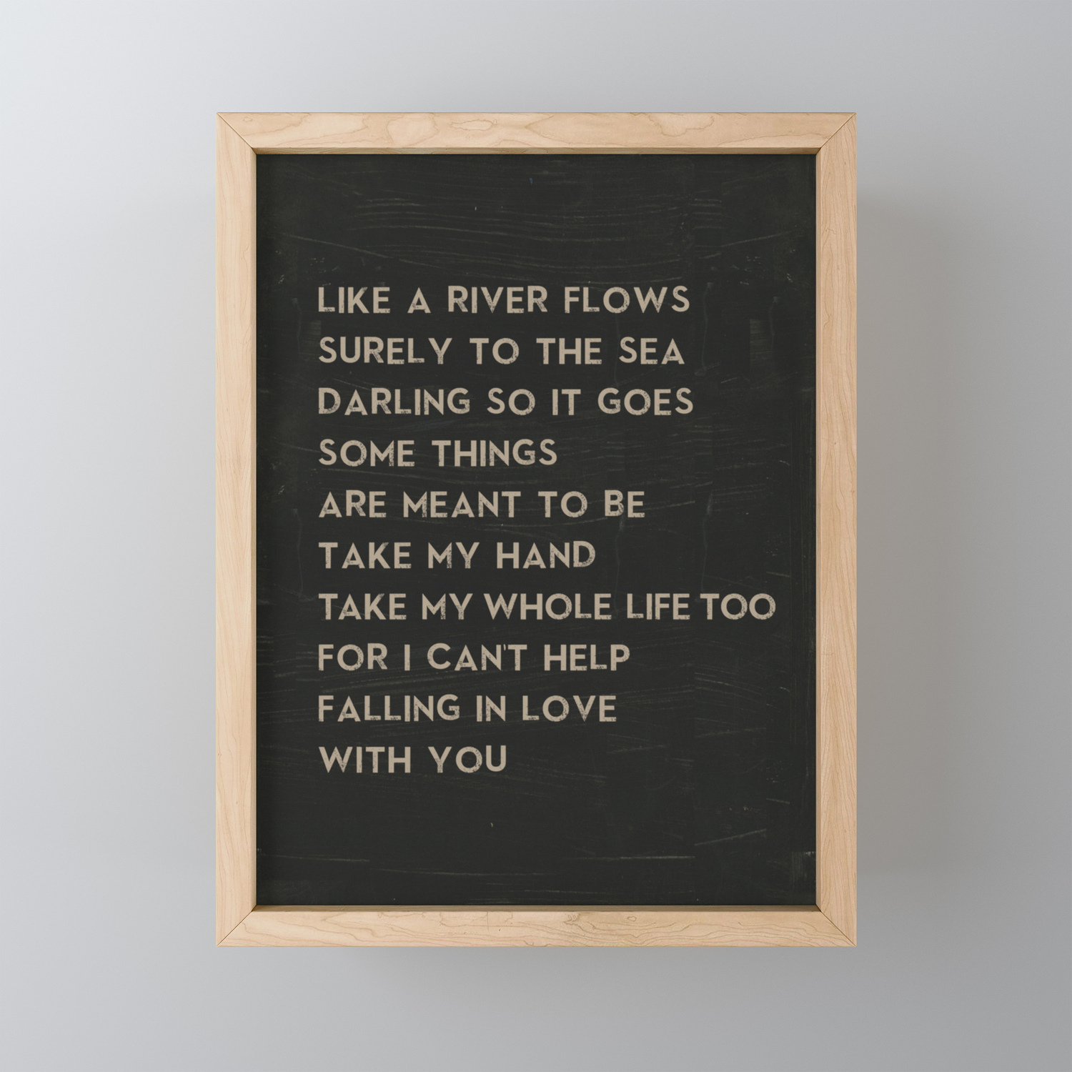 Can T Help Falling In Love With You Elvis Presley Lyrics Music Poster Framed Mini Art Print By Mungavision Society6