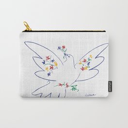 Picasso - Anti War - Dove of Peace Carry-All Pouch | Black And White, Love, Dove, Colored Pencil, Peace, Antiwar, Drawing, Worldpeace, Digital, Pablopicasso 