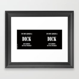 Dick Mug - Black Framed Art Print