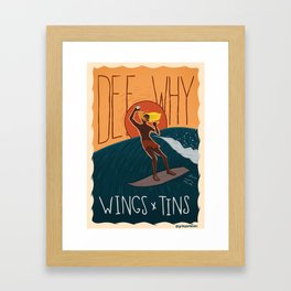 Dee Why Wings x Tins Framed Art Print