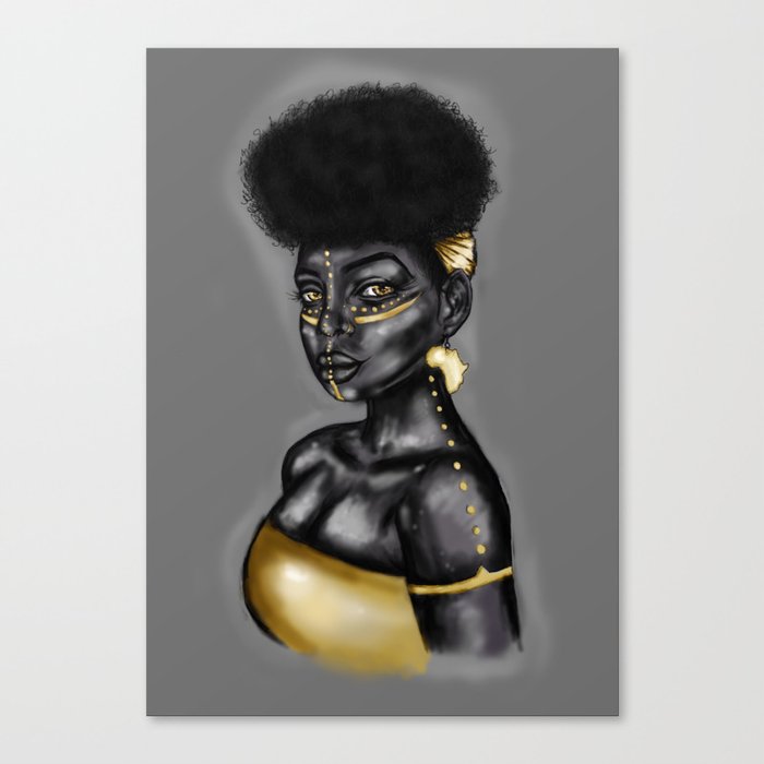 African Queen-Gold Canvas Print