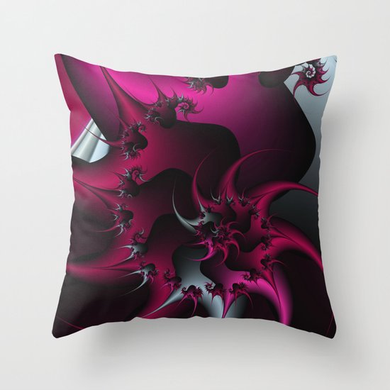 Pink Snail Throw Pillow