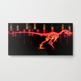 Bright Colored Neon Dinosaur Metal Print | Edm, Velociraptor, Who4, Edmart, Digital, Abstract, Electricforest, Neon, Tech, Electricforestart 