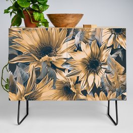Sunflowers seamless pattern Credenza