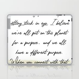 Quotes Home Art I work really hard at trying Laptop Skin