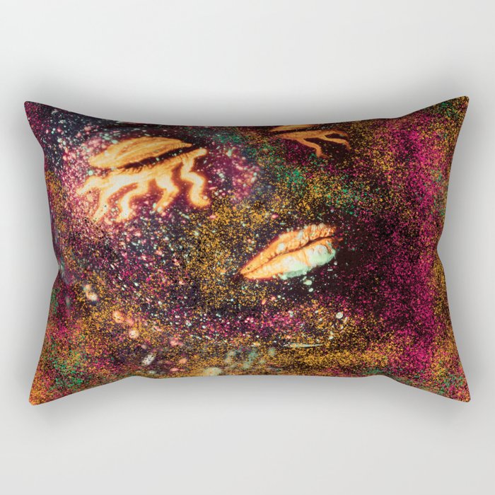 Face Buried in Canvas Rectangular Pillow