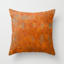 Rust metal texture background Throw Pillow