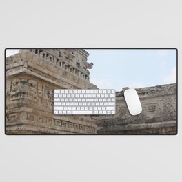 Mexico Photography - Ancient Buildings Under The Light Blue Sky Desk Mat