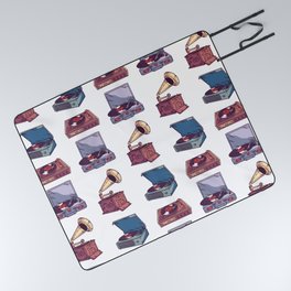 Vinyl Records Collector Turntable LP Pattern Picnic Blanket