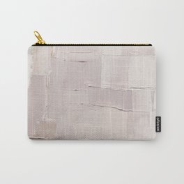 Abstract textured art - minimal painting in soft pastel pink tones Carry-All Pouch