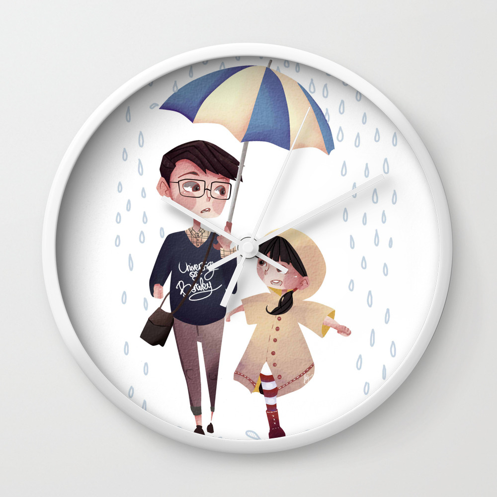 Please Don T Stop The Rain Wall Clock By Alifadj Society6