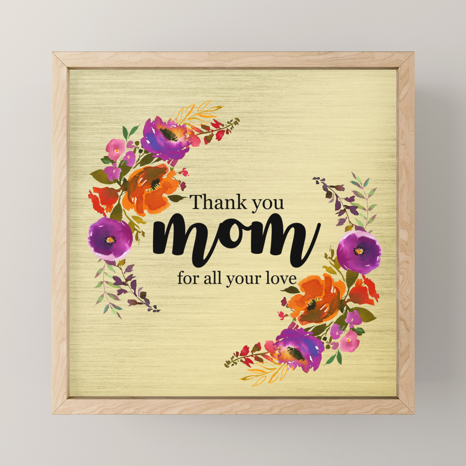 Thank You Mom | Mother's Day Gift Framed Mini Art Print By Juliana Rw |  Society6