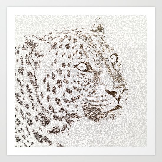 The Intellectual Leopard Art Print