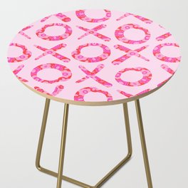 HUGS AND KISSES XOXO FLORAL LOVE PATTERN Side Table