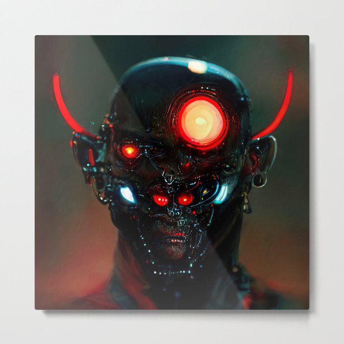 Cyber Devil Metal Print