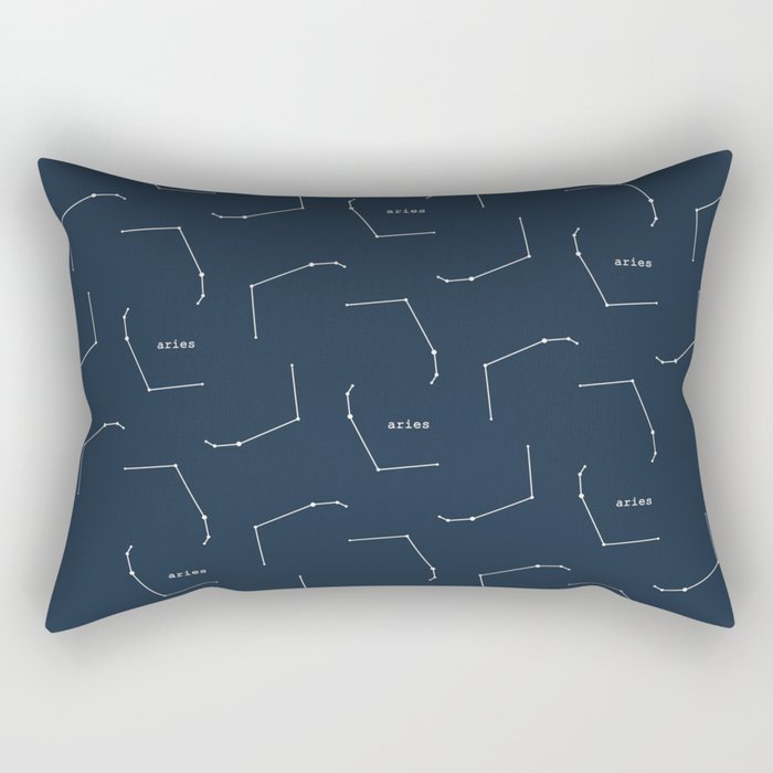 aries blue Rectangular Pillow