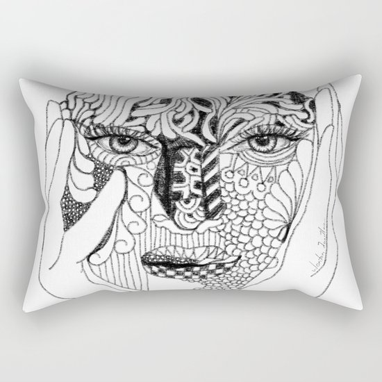 Her Love Mask Rectangular Pillow
