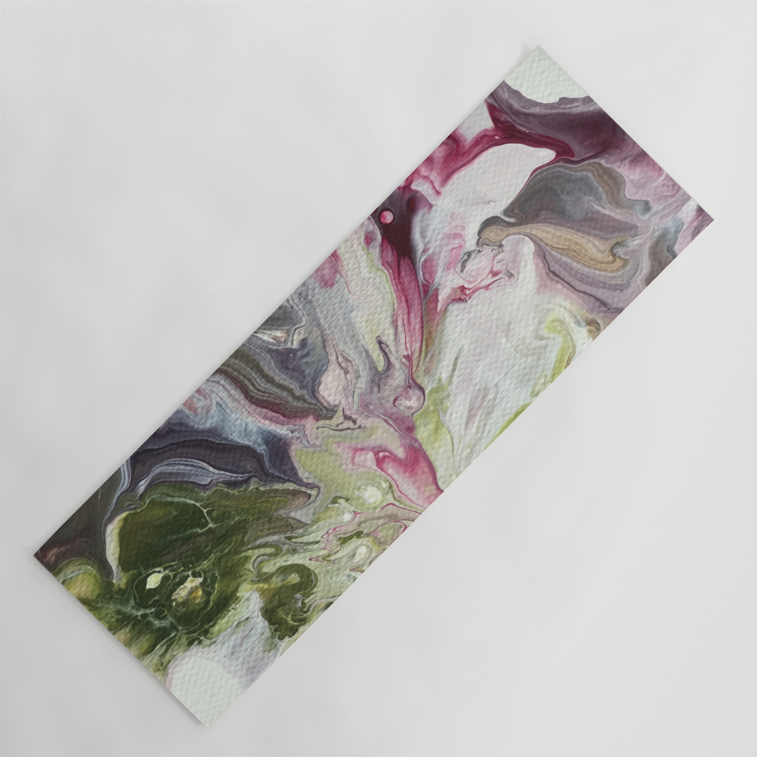 Abstract Painting Fluid Art Floral Spring Colors Acrylic On Canvas