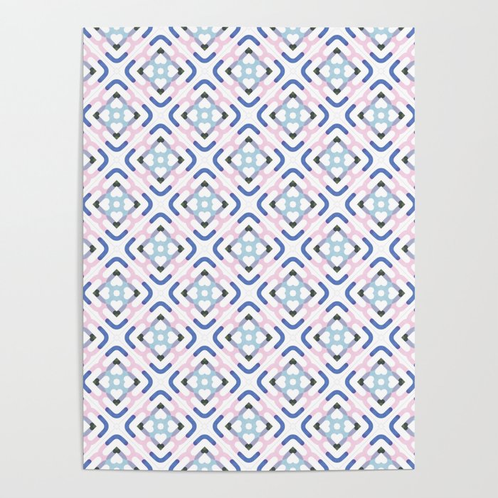 Pattern soft colors Poster
