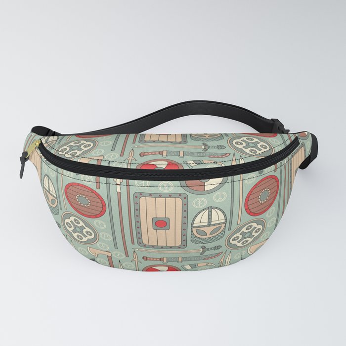 Viking wepons, shield and armor pattern Fanny Pack