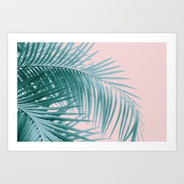 Palm Leaves Blush Summer Vibes #3 #tropical #decor #art #society6 Art Print